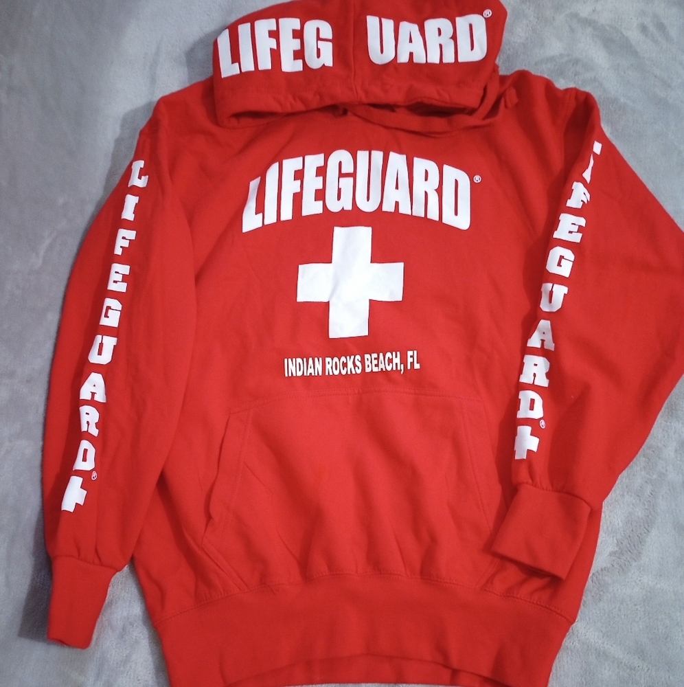 Licensed Lifeguard Hoodie Indian Rocks Beach FL M